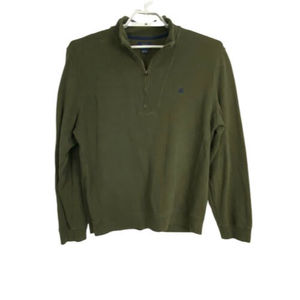 Brooks Brothers Mens Jacket Size Large Green Pull Over 1/4 Zip Long Sleeve